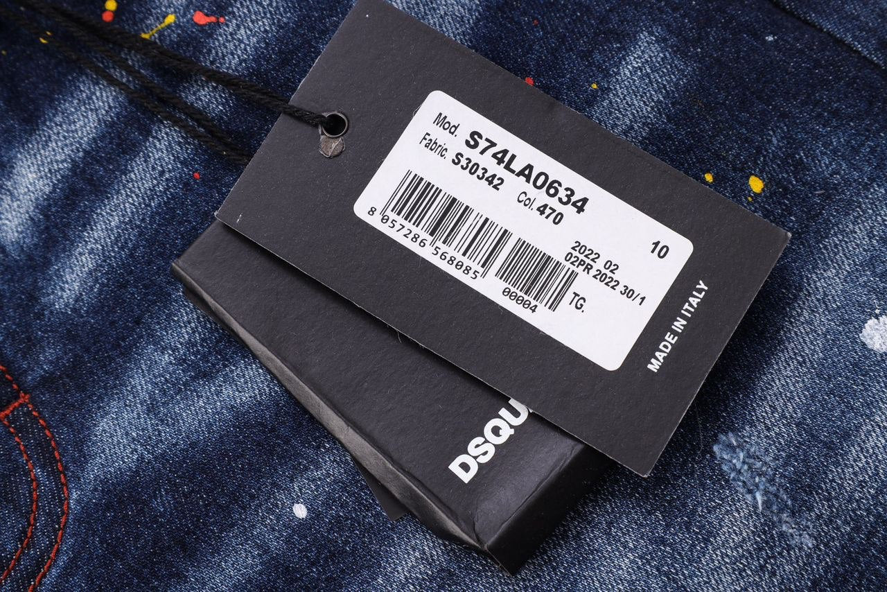 Slim-Fit Distressed Denim Jeans