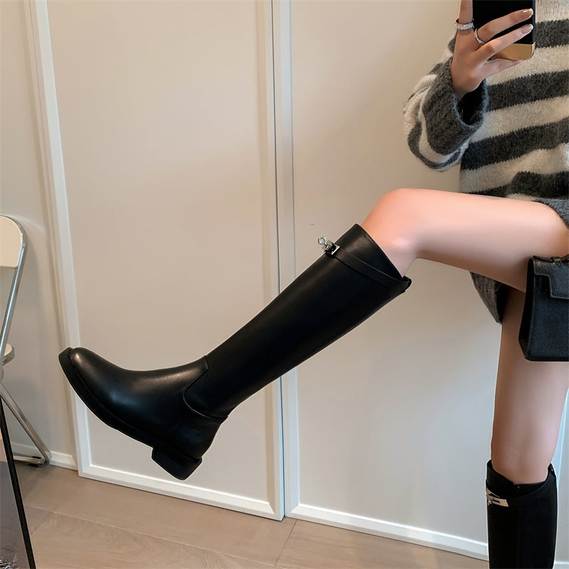 High-Knee Riding Boots